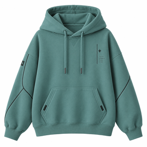 Sudadera Deportiva Premium Personalizada con Hombros Caídos, Tejido Transpirable de Mezcla de Algodón para Uso Casual y Moda Urbana - Product Image 5