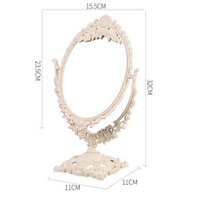 Bán Buôn Vòng Được Thiết Kế Duy Nhất Hai Mặt Cầm Tay Trang Điểm Kim Loại Gương Gấp Xử Lý Đứng Du Lịch Gương Cho Ủng Hộ Đám Cưới - Product Image 6