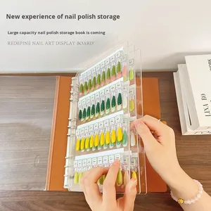 Espositore Magnetico Giapponese Doppio Mini in Acrilico per Nail Art con Cartellini Colorati per Campioni di Smalto e Gel - Product Image 1