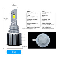 Ampoules de phare LED H15 CSP super lumineuses, remplacement de l'ampoule LED COB H15 Xenon 12V 24V, kit de feux antibrouillard LED 80W pour voiture et camion