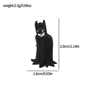Spilla in Metallo Marvel <span class=keywords><strong>Batman</strong></span>, Accessorio Decorativo Creativo di Alta Qualità per Abbigliamento e Borse, Vendita all'Ingrosso di Spille Durevoli - Product Image 6