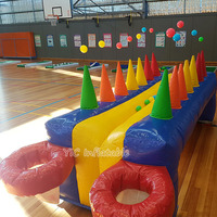 Table de jeu gonflable Airball : Jeu de carnaval interactif avec balles flottantes pour enfants et adultes, idéal pour les fêtes en plein air
