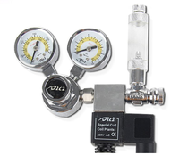 Manomètre de bouteille d'acétylène avec clapet anti-retour filetage CGA320 et solénoïde 110V certifié TPED 150 bars pour réservoir en acier de pêche
