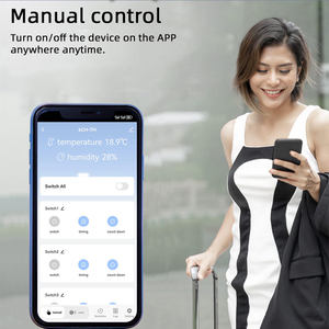 TY-TDQ-4CH-12v-T รีเลย์อัจฉริยะ Tuya Smart 7-32V WiFi 4 ช่อง พร้อมเซ็นเซอร์วัดอุณหภูมิและความชื้น สวิตช์แบบ Passive Dry Contact RF433 - Product Image 4