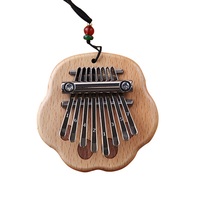Mini 8 Key Kalimba Thumb Piano Gifts for Beginners Music Lovers Players Cute Instrument Pendant Keychain Accessories