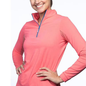 Binicilik yarışması kazak dijital baskı gösterisi gömlek kadınlar için 1/4 fermuar at binme uzun kollu gömlek - Product Image 3