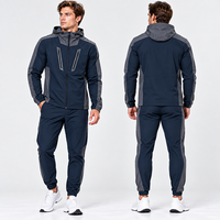 Ensemble de survêtement coupe-vent en nylon personnalisé pour homme, veste réfléchissante légère et pantalon de jogging, vêtements de sport d'extérieur, fabricant OEM