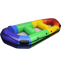 Top Qualité Auto Bailing Rivière Rafting PVC Tissu Blanc Eau Gonflable Dérive Bateau Aviron Rafting Bateau