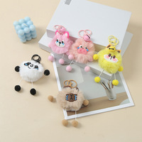 Porte-clés pendentif en peluche animal à longues pattes, couleurs vives, thème Halloween, unisexe, pour clés de voiture, dimensions 10x5x3cm