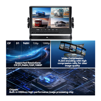 Dashcam MDVR para vehículos pesados con procesador Hi3520DV300, modos de grabación de alarma de 1-4 canales, grabadora de vídeo con pantalla TFT de doble lente