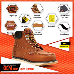 कारखाने कस्टम सुरक्षा जूते अच्छी तरह से वेल्टेड, एवा + रबर कम्पोजिट आउटसोल, वाटरप्रूफ एंटी-स्लिप पहनने विरोधी सुरक्षा जूते - Product Image 2