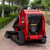 Minicargadora Nueva de Alta Calidad, 500 kg, a Gasolina, Multiusos, con Orugas para Movimiento de Tierras