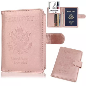 Slim Print <b>Passport</b> Holder <b>Wallet</b> Luggage Tag Gift Set Custom Rfid Pu Leather Travel <b>Passport</b> Holder Cover - Product Image 6