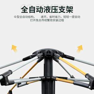 Tente de camping double couche pour 3-4 personnes, ouverture automatique rapide, imperméable, utilisable en toutes saisons, T-14 - Product Image 2