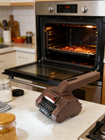 Brosse de nettoyage rotative électrique pour grillades, moteur 25W, alimentée par batterie, pour usage domestique et extérieur, élimination des restes de nourriture brûlée