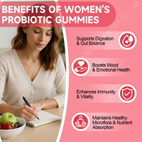 Compléments Probiotiques OEM Haute Puissance pour Femmes Adultes – Sans Sucre, Sans Gluten, Gommes Naturelles pour la Santé Digestive et le Soutien Immunitaire Intestinal