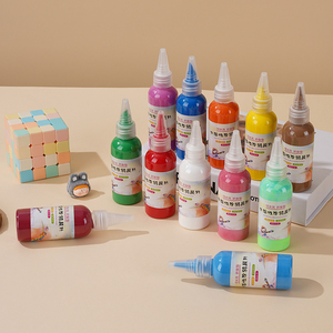 Lot de 12 couleurs de peinture aquarelle et <span class=keywords><strong>gouache</strong></span> <span class=keywords><strong>lavable</strong></span>, non toxique, pour <span class=keywords><strong>l</strong></span>'art des doigts des enfants et le graffiti - Product Image 5