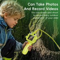 Caméra d'inspection numérique portable mignonne avec 8 LED Full HD, mini endoscope vidéo photo pour enfants, jouet caméra analogique