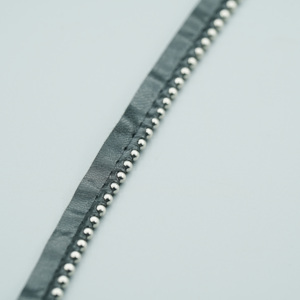 Rifiniture in pizzo a catena a sfera in ottone pelle con filatura a catena in metallo per indumenti - Product Image 1