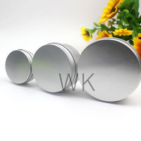 Nouvelle conception 2026 – Boîtes métalliques rondes vides en aluminium pour crème visage avec couvercle à vis