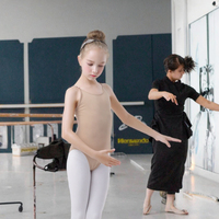 Justaucorps Confortables en Nylon Nude pour Filles, Détection par Aiguille, Service OEM, Tenue de Danse d'Entraînement, Performance de Ballet, Échantillon en 7 Jours pour Enfants