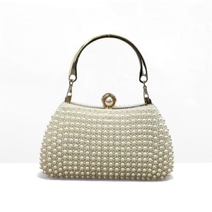 Bolso de Mano y Cartera de Lujo para Mujer Joven, Diseño Elegante con Cuentas, Cierre Magnético, Ecológico, de Poliéster - Product Image 4