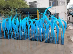 Novo Design Arte Abstrata Decoração Elegante Jardim Ao Ar Livre Vidro Murano Arte Moderna Escultura