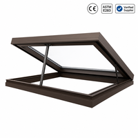 Fenêtre de toit moderne en aluminium à double vitrage, ventilée électriquement, pour grenier, avec verre de sécurité écoénergétique et cadre sur mesure