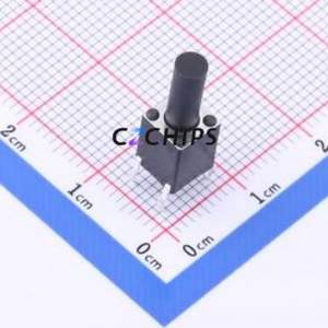 TS-1006D-BR17026 Tactile Switch Through hole Component THT,6x6mm Switch Single Pole Single Throw Round Button 2.6N Through Hole - Product Image 1