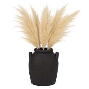 Vaso in Ceramica Rotondo Tradizionale con Manici per Arredamento Soggiorno, Pezzo d'Arredo Moderno per la Casa - Product Image 2