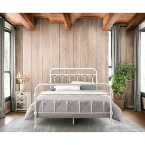 DB Citron เตียงโลหะสีขาวแบบเต็ม - Product Image 1