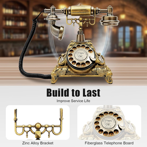 Téléphone vintage antique rétro <span class=keywords><strong>enregistreur</strong></span> <span class=keywords><strong>de</strong></span> messagerie vocale mariage pour livre d'or audio téléphones filaires pour l'enregistrement <span class=keywords><strong>de</strong></span> messages - Product Image 6