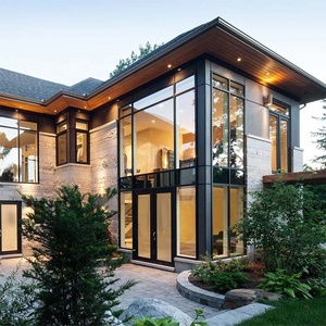 Ventana Panorámica Moderna con Clasificación Energética, Doble y Triple Acristalamiento, Fija, de Gran Tamaño, para Sala de Estar de Villa de Lujo - Product Image 1