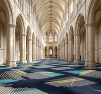 Moquette Jacquard Mur-à-Mur pour Hôtels, 4m, en Nylon à Dos Actionnel, Antidérapante, Durable, pour Grands Projets et Espaces de Hall, Vente en Gros