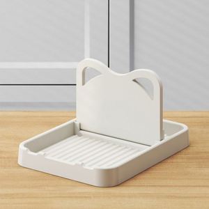 <b>Kitchen</b> Household Multifunctional Vertical Wall-Mounted Soup Spoon <b>Storage</b> <b>Rack</b> Double Pot Cover Shelf Plastic - Product Image 6