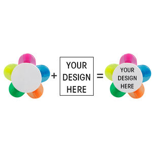 Produits de promotion imprimés stylo surligneur 5 couleurs forme de fleur stylo marqueur cadeau personnalisé pour la publicité - Product Image 6