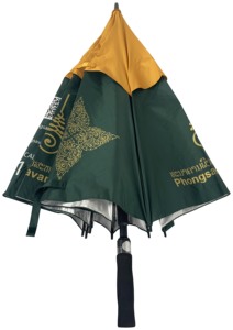 Parapluie de golf uv, double couche, respirant, 34 pouces, orange et vert, protection contre les uv, super grand, à <span class=keywords><strong>air</strong></span>, offre spéciale - Product Image 3