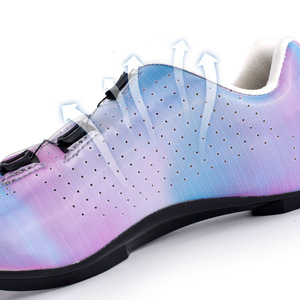 Chaussures de cyclisme pour femmes, semelle en nylon, couleur unie, Alice, chaussures de vélo de route - Product Image 2