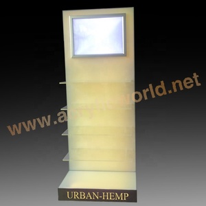 Floor Standing LED Acrylic Display <b>Stand</b> with LCD Screen Digital Showcase Rack with Video Advertising Display for Retail Store - Product Image 4