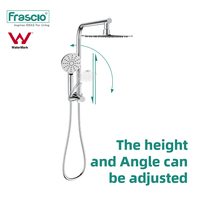 Frascio filigrane Chrome ensemble de douche pluie double douche barre coulissante colonne bain pluie tête 8/10/12 pouces ensemble de pommeau de douche