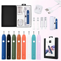Sikat Gigi Elektrik Mewah Desain Ramah Perjalanan, Pembersihan Mendalam, Pemutih, 38000 RPM, Tahan Air IPX7, Baterai Isi Ulang 2000mAh