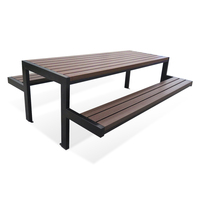 6ft 8ft vente en gros table de pique-nique table à manger avec 2 bancs table de café et chaises pour centre commercial