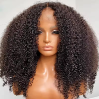 Perruques Afro Bouclées Kinky en Cheveux Humains, Perruque Courte Bob Brésilienne avec Dentelle Frontale HD, Perruque Naturelle en Cheveux Humains pour Femmes