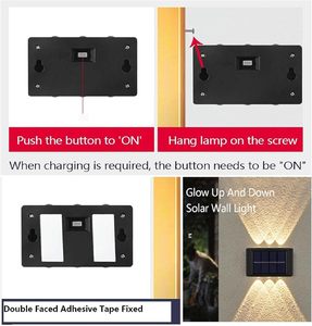 Up and Down Solar Wall Light Outdoor Decoration Garden Courtyard Home Wall Light Waterproof Luminous Outdoor - Product Image 5