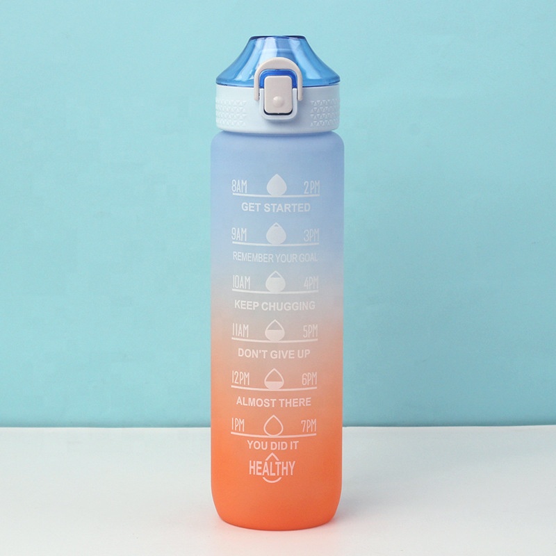 Bottiglia D'acqua Motivazionale Da 2L - Con Timer, Trasparente, A Prova Di Perdite, Con Cannuccia Sostituibile, Per Fitness E Viaggio