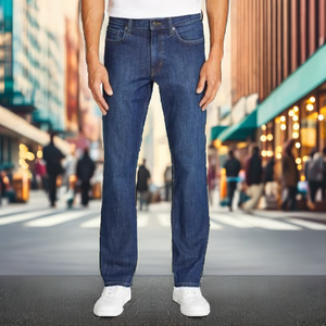 <b>Mens</b> Durable Straight Knitted Denim <b>Jeans</b> | Vintage Autumn Summer Winter Casual Street Design | Washable Hip Hop Paisley Animal - Product Image 2