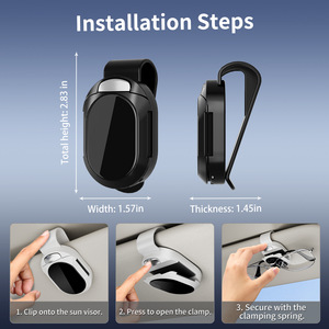 Nuovissimo Clip Porta Occhiali da Sole per Auto Universale, Supporto Portatile per Biglietti e Carte, Accessori Auto - Product Image 5