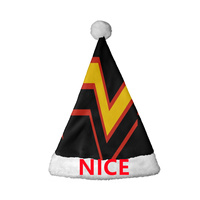 Chapeau de Père Noël personnalisé avec drapeau arc-en-ciel Trigender, chapeau en polaire corail doux et chaud pour la marche des fiertés et les fêtes du Nouvel An