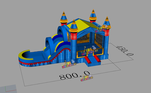 Castillo Inflable Acuático Combinado al por Mayor con Tobogán y Piscina de Chapoteo de PVC de 18oz para Alquiler Comercial - Product Image 5