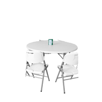 Vente directe d'usine, table pliante en plastique (HDPE), petite table de bar, table ronde pliante portable pour l'extérieur